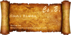 Csuti Bianka névjegykártya